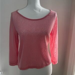 Wallflower Pink Fitted Blouse with Scoop Neckline